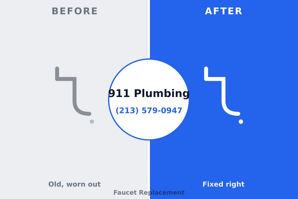 Before and after: plumbing repair Miller Place, NY